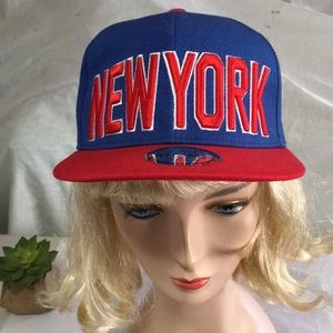 Red white and blue embroidered New York 1664 snap back a ball cap NEW w tags